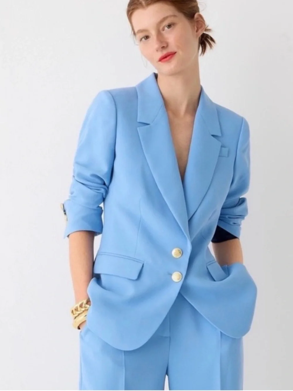 J Crew Willa Sky Blue Women's Tailored Blazer